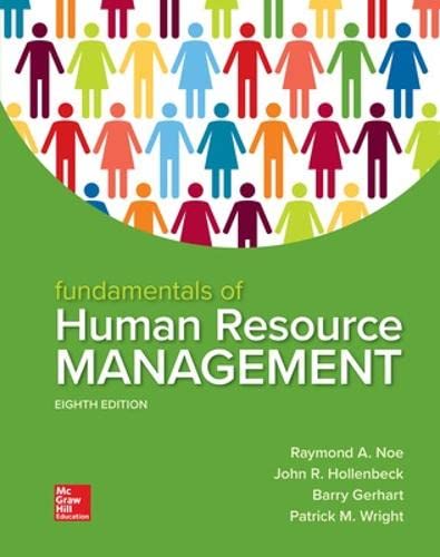 Fundamentals of Human Resource Management Noe, Raymond; Hollenbeck, John; Gerhart, Barry and Wright, Patrick - Like New