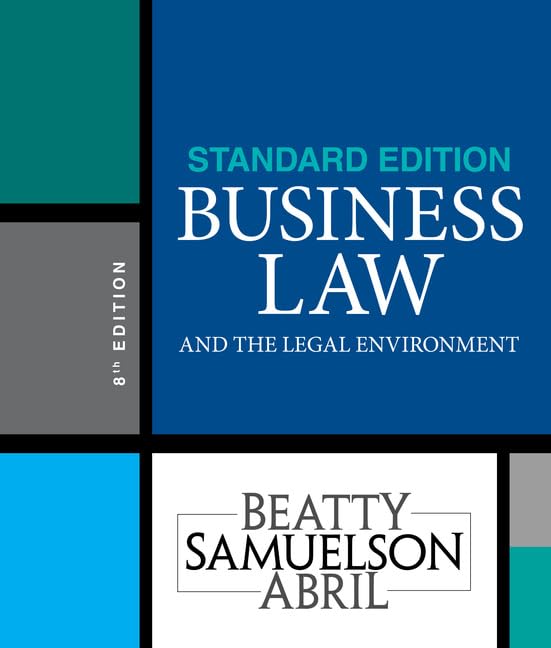 Business Law and the Legal Environment, Standard Edition Beatty, Jeffrey F.; - Very Good