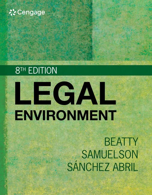 Legal Environment (MindTap Course List) [Hardcover] Beatty, Jeffrey F.; Samuelson, Susan S. and Abril, Patricia