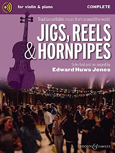 Jigs, Reels & Hornpipes Complete for Violin & Piano [Sheet music] Huws Jones, - Like New