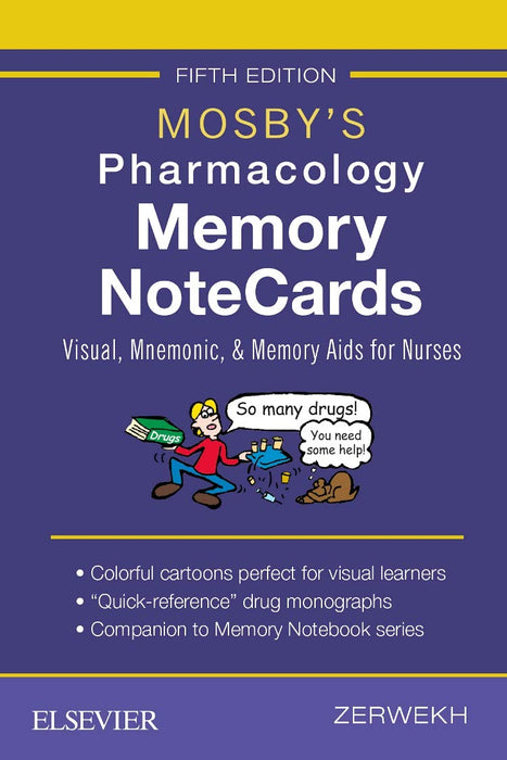 Mosby's Pharmacology Memory NoteCards: Visual, Mnemonic, and Memory Aids for - Good