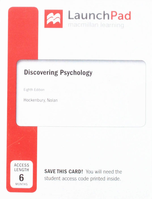 LaunchPad for Discovering Psychology (Six-Months Access) [Misc. Supplies] Hockenbury, Sandra E. and Nolan, Susan A.