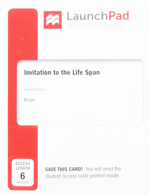 LaunchPad for Invitation to the Life Span (Six-Month Access) [Misc. Supplies] Berger, Kathleen Stassen