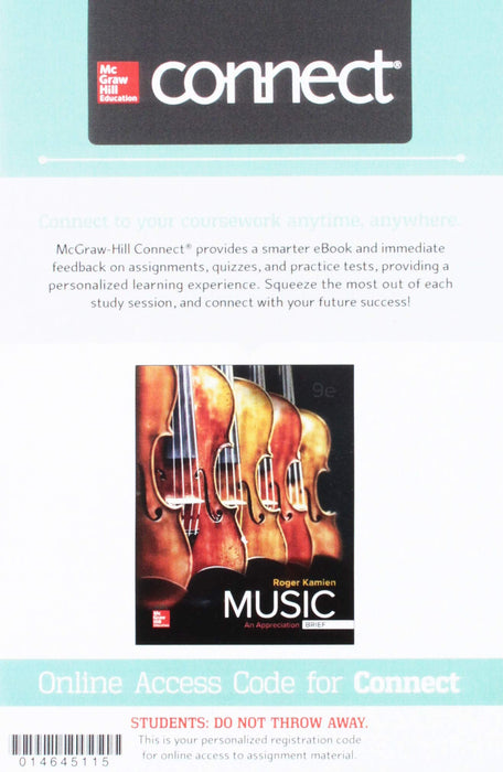 LOOSELEAF FOR MUSIC: AN APPRECIATION BRIEF; CONNECT ACCESS CARD Kamien, Roger - Very Good