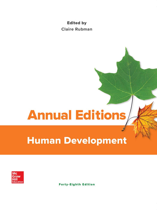 Annual Editions: Human Development [Paperback] Rubman, Claire - Very Good