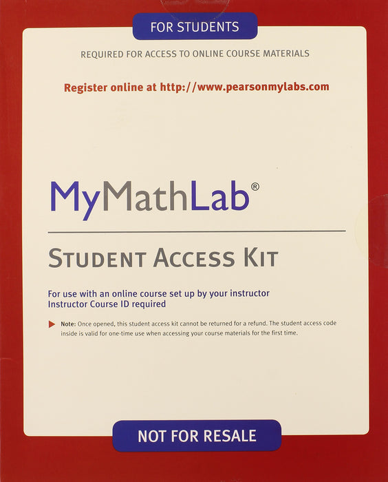 MyLab Math -- Valuepack Access Card