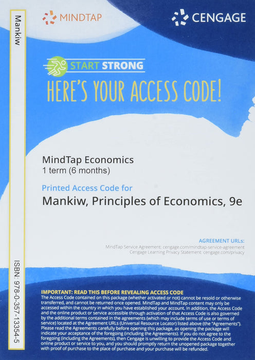 Bundle: Principles of Economics, Loose-leaf Version, 9th + MindTap, 1 term Printed Access Card [Product Bundle] Mankiw, N. Gregory