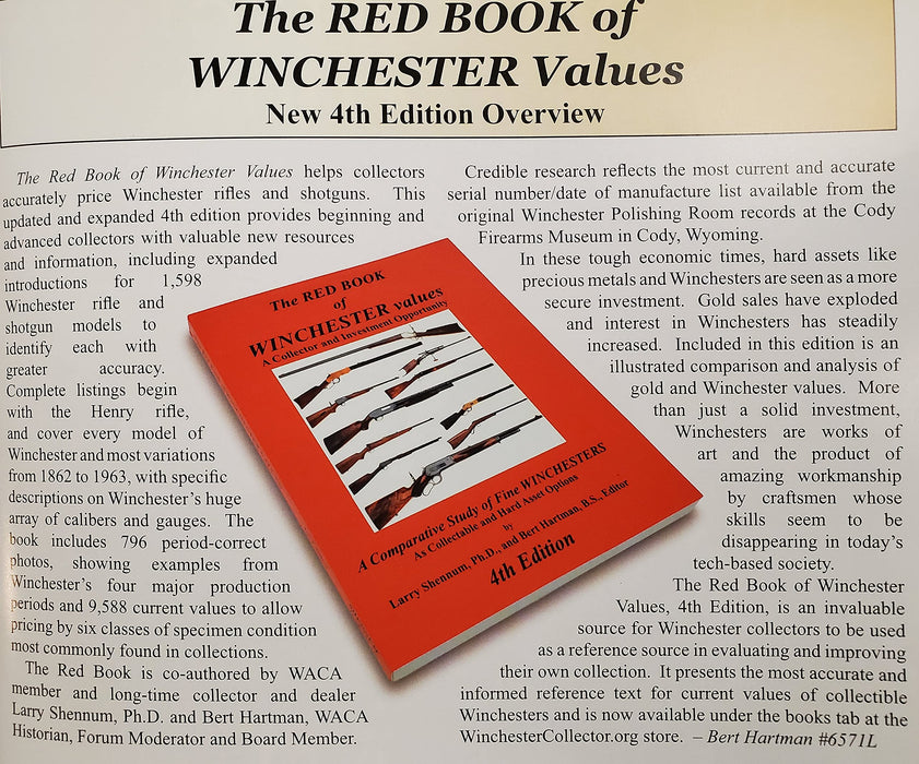 The Red Book of Winchester Values (4th Edition) - Very Good