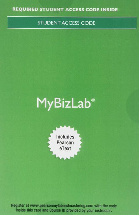 2017 Mylab Intro to Business with Pearson Etext -- Access Card -- For Business
