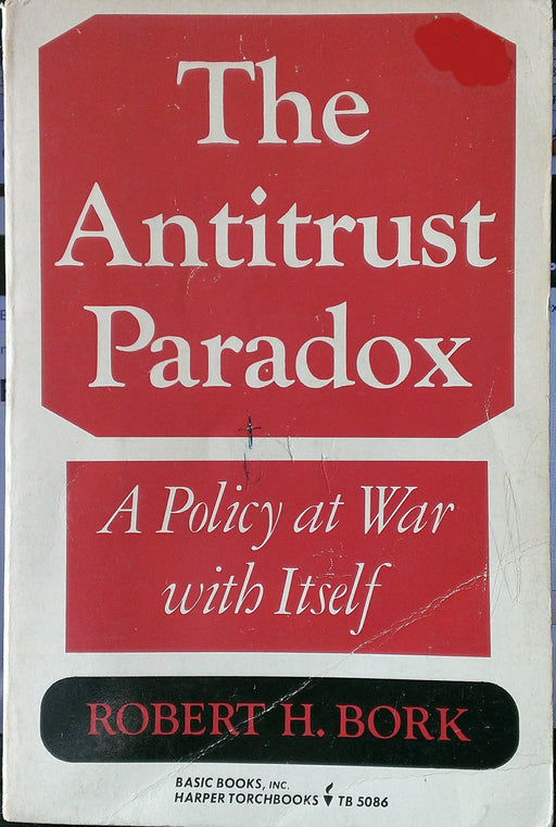 Antitrust Paradox Out Of Print - Very Good