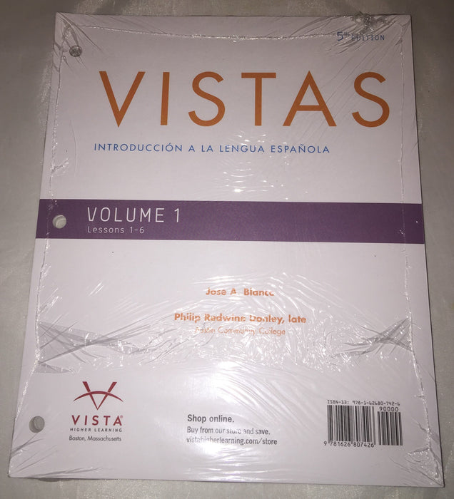 Vistas 5th Vol. 1 (Lessons 1-6) Looseleaf Textbook [Loose Leaf] vhl - Acceptable