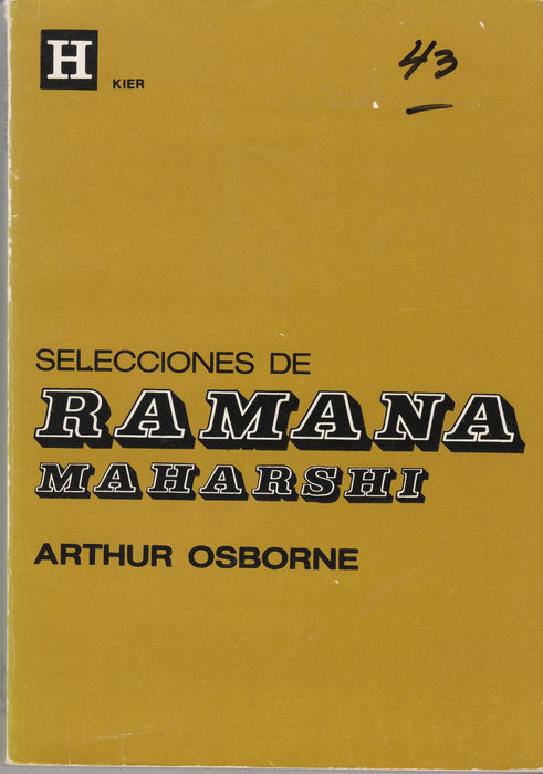 Selecciones de RAMANA MAHARSHI (Colecci�n Horus) [Mass Market Paperback] Arthur - Like New