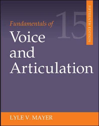 Fundamentals of Voice and Articulation, Paperback, 15 Edition by Mayer, Lyle