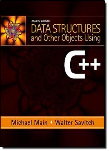 Data Structures and Other Objects Using C++ (4th Edition), Paperback, 4 Edition by Main, Michael