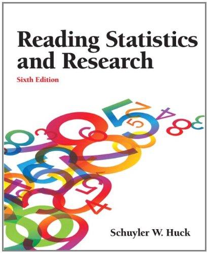 Reading Statistics and Research (6th Edition), Paperback, 6 Edition by Huck, Schuyler W.
