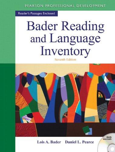 Bader Reading &amp; Language Inventory (7th Edition), Spiral-bound, 7 Edition by Bader, Lois A.
