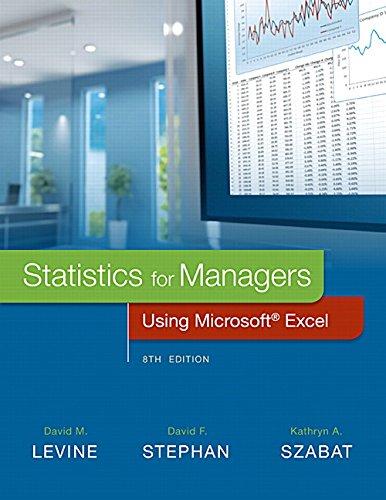 Statistics for Managers Using Microsoft Excel (8th Edition), Hardcover, 8 Edition by Levine, David M.