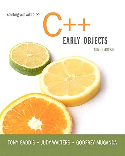 Starting Out with C++: Early Objects (9th Edition), Paperback, 9 Edition by Gaddis, Tony