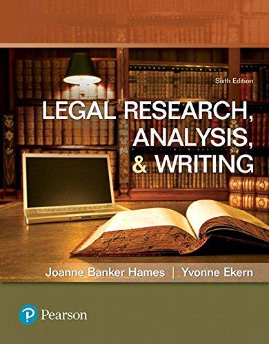 Legal Research, Analysis, and Writing (6th Edition), Paperback, 6 Edition by Hames, Joanne B.