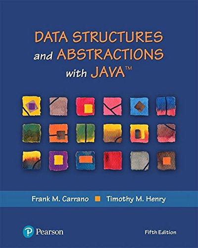 Data Structures and Abstractions with Java (5th Edition) (What's New in Computer Science), Hardcover, 5 Edition by Carrano, Frank M.