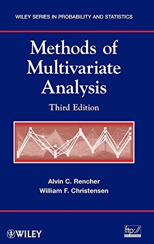 Methods of Multivariate Analysis, Hardcover, 3 Edition by Rencher, Alvin C.