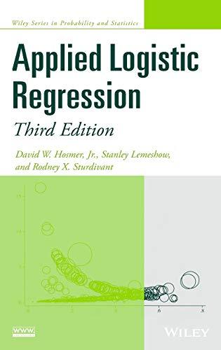 Applied Logistic Regression, Hardcover, 3 Edition by Hosmer Jr., David W.