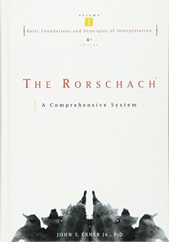 The Rorschach, Basic Foundations and Principles of Interpretation Volume 1, Hardcover, 4 Edition by Exner Jr., John E.