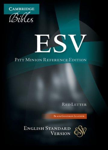 ESV Pitt Minion Reference Bible, Black Goatskin Leather, Red-letter Text, ES446:XR, Leather Bound, Lea Edition by Baker Publishing Group