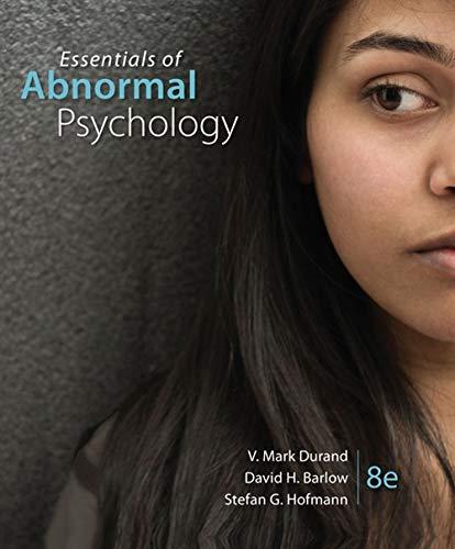 Essentials of Abnormal Psychology, Hardcover, 8 Edition by Durand, V. Mark