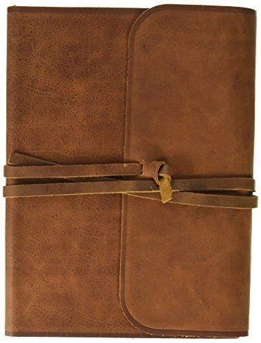 ESV Single Column Journaling Bible, Large Print (Brown, Flap with Strap), Leather Bound, Large Print Edition by ESV Bibles by Crossway