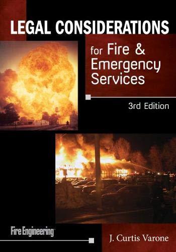 Legal Considerations for Fire &amp; Emergency Services, Paperback, 3 Edition by Varone, J. Curtis