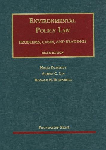 Environmental Policy Law, 6th (University Casebook Series), Hardcover, 6 Edition by Doremus, Holly