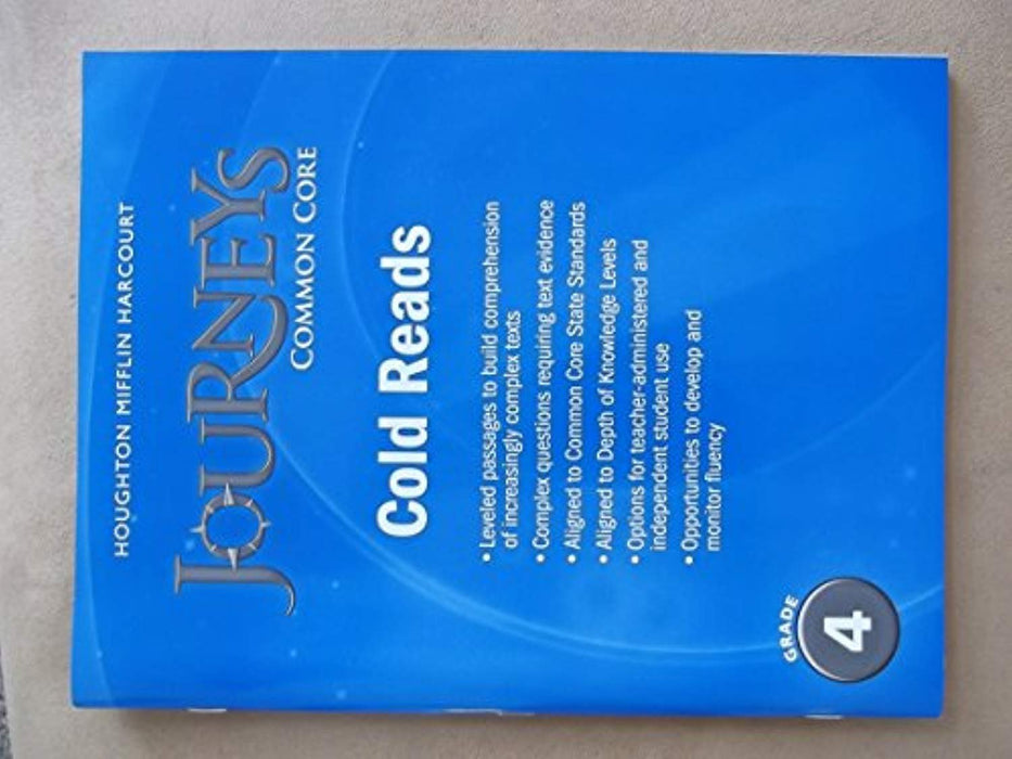 Journeys: Cold Reads Grade 4, Paperback, 1 Edition by HOUGHTON MIFFLIN HARCOURT (Used)