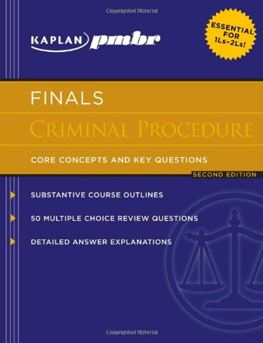 Kaplan PMBR FINALS: Criminal Procedure: Core Concepts and Key Questions, Paperback, 2 Edition by Kaplan PMBR (Used)