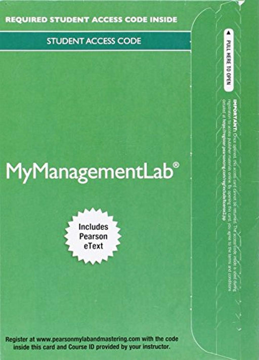 MyLab Management with Pearson eText -- Access Card -- for International Business: The Challenges of Globalization, Printed Access Code, 8 Edition by Wild, John J. (Used)