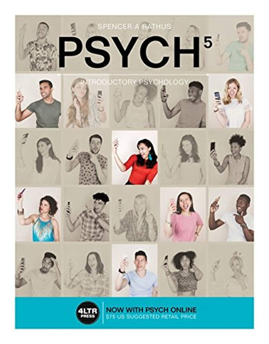PSYCH 5, Introductory Psychology (Book Only), Paperback, 5 Edition by Rathus, Spencer A. (Used)