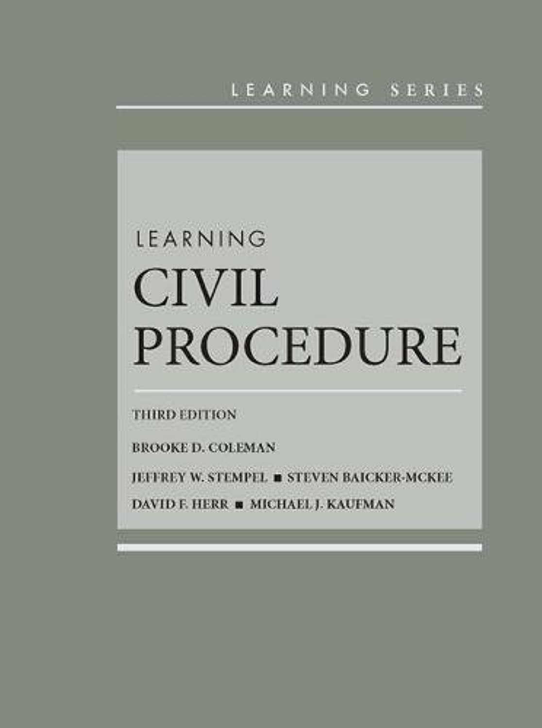 Learning Civil Procedure (Learning Series) — Books Express