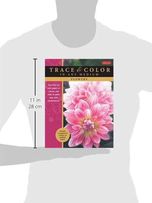 Flowers: Trace line art onto paper or canvas, and color or paint your own masterpieces (Trace &amp; Color), Paperback, Clr Edition by Knox, Cynthia (Used)