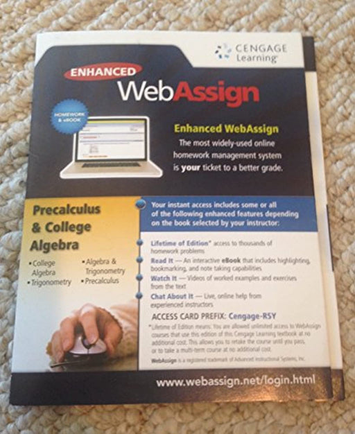 Enhanced Web Assign Precalculus and College Algebra