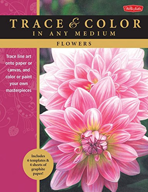 Flowers: Trace line art onto paper or canvas, and color or paint your own masterpieces (Trace &amp; Color), Paperback, Clr Edition by Knox, Cynthia (Used)