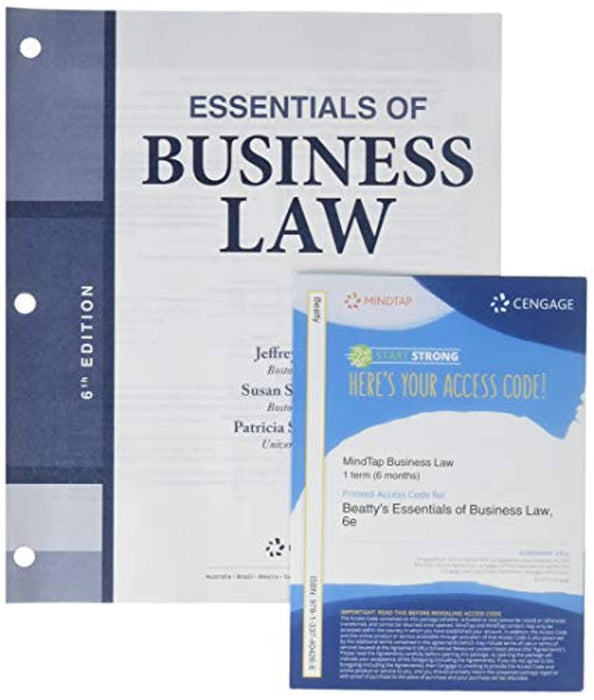 Bundle: Essentials of Business Law, Loose-leaf Version, 6th + MindTap Business Law, 1 term (6 months) Printed Access Card