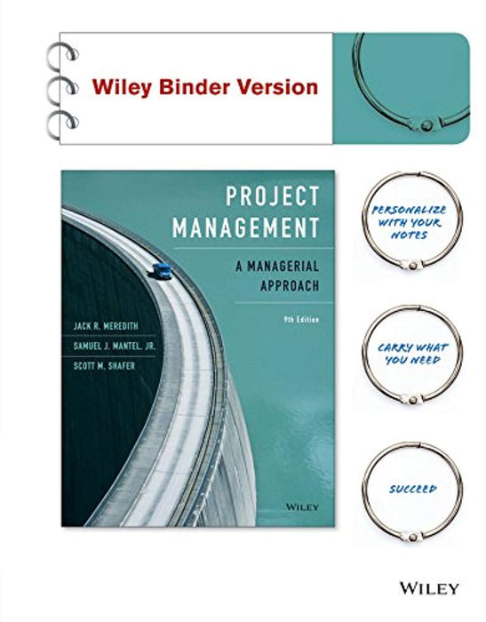 Project Management, Binder Ready Version: A Managerial Approach, Paperback, 9 Edition by Meredith, Jack R. (Used)
