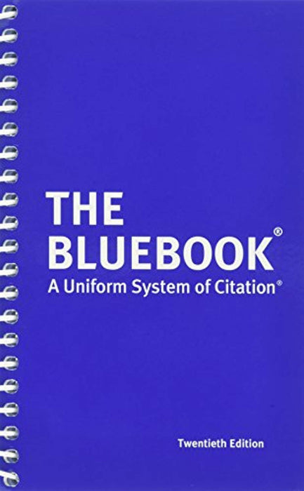 The Bluebook: A Uniform System of Citation, 20th Edition, Spiral-bound, 20 Edition by Columbia Law Review