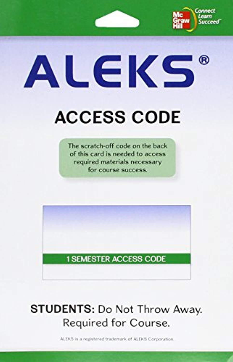 Bundle Version Aleks User Guide & Access Code, Misc. Supplies, Edi