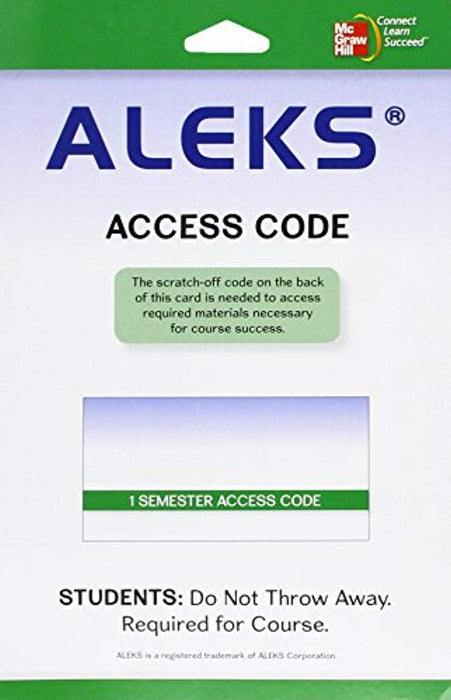 Bundle Version Aleks User Guide &amp; Access Code, Misc. Supplies, Edition Unstated Edition by ALEKS Corporation