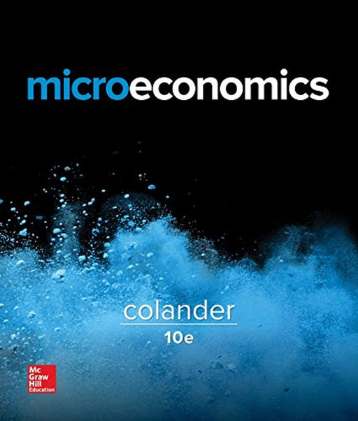 Microeconomics (The Mcgraw-hill Series in Economics), Paperback, 10 Edition by Colander, David (Used)