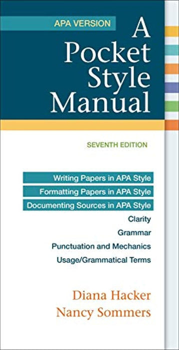 A Pocket Style Manual, APA Version, Spiral-bound, Seventh Edition by Hacker, Diana (Used)