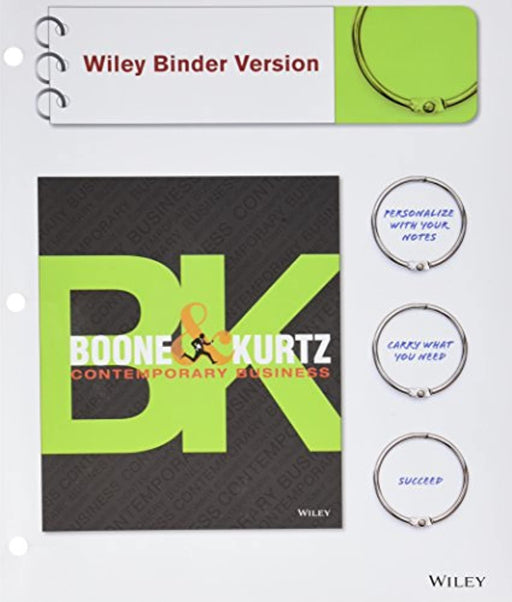 Contemporary Business, Binder Ready Version ( Standalone book), Loose Leaf, 16 Edition by Boone, Louis E. (Used)