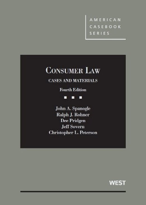 Consumer Law, Cases and Materials, 4th (American Casebook Series)