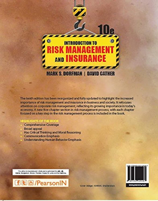 Introduction to Risk Management and Insurance, Paperback, Tenth Edition by Dorfman, Cather (Used)
